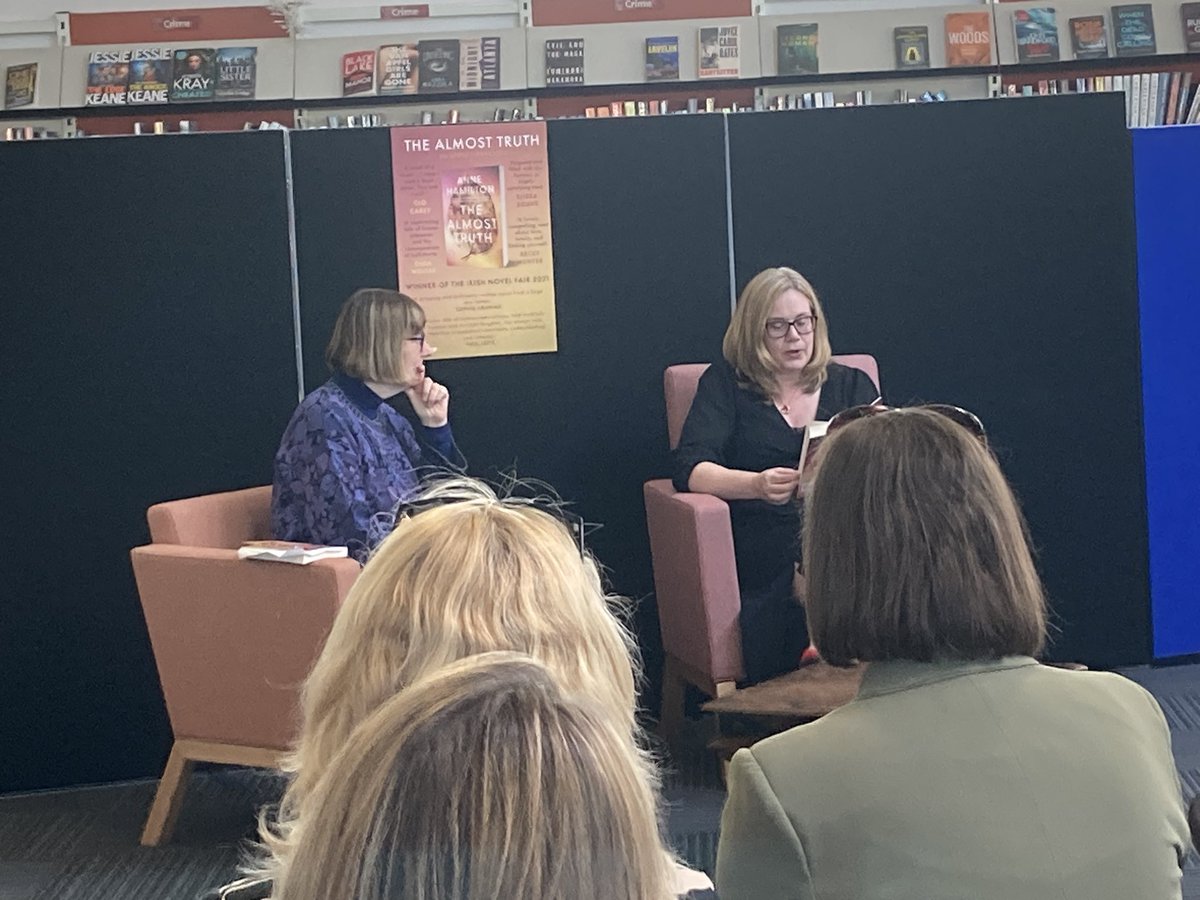 RuthBoreham's tweet photo. This is the woman who is feeling proud of having coordinated her dress & earrings to attend a brill book launch tonight. The truly amazing (in so many ways but now also debut novelist) @AnneHamilton7 was expertly chaired (as always) by @OlgaWojtas to launch #TheAlmostTruth ❤️📖🎉 https://t.co/TgXIb6CjQg