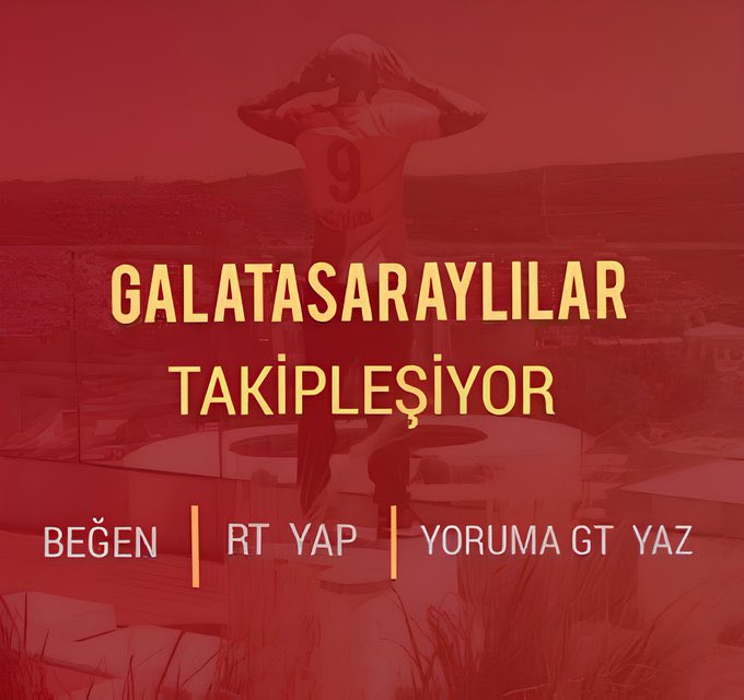 Takip Et✅️
RT Yap✅️
Beğen ✅️

#BugünGünlerdenGALATASARAY
#SampiyonGalatasaray 
#SONDAKİKA #Hedef24 #KONSANTRASYON
#GSLİLERTAKİPLEŞİYOR
#GALATASARAYlılarTakiplesiyor 
#GalatasaraySK #Galatasaray #ultrAslan