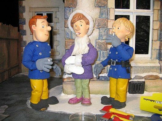 The amazing world of out of context Fireman Sam behind the scenes material.