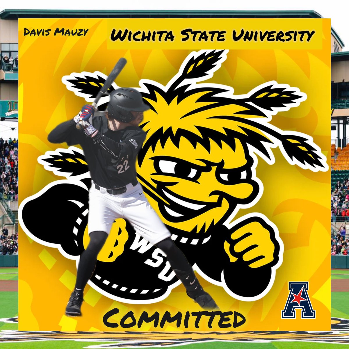 Committed! @GoShockersBSB 

I’m extremely excited to announce that I’ve committed to Wichita State. All glory to God for helping me overcome adversity. Thank you to the Wichita baseball staff for this opportunity, and thank you to @BmccBaseball for everything! 
#GOSHOCKERS 🌾