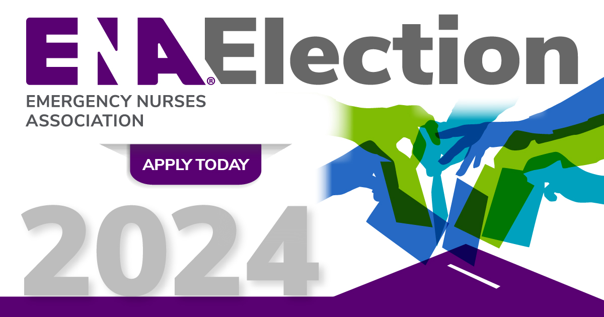 Take the first step of your leadership path by becoming a candidate for the ENA Board of Directors or the Leadership Development and Elections Committee. Eligible ENA members can apply for the 2024 election until noon Central time on April 29. ena.org/elections