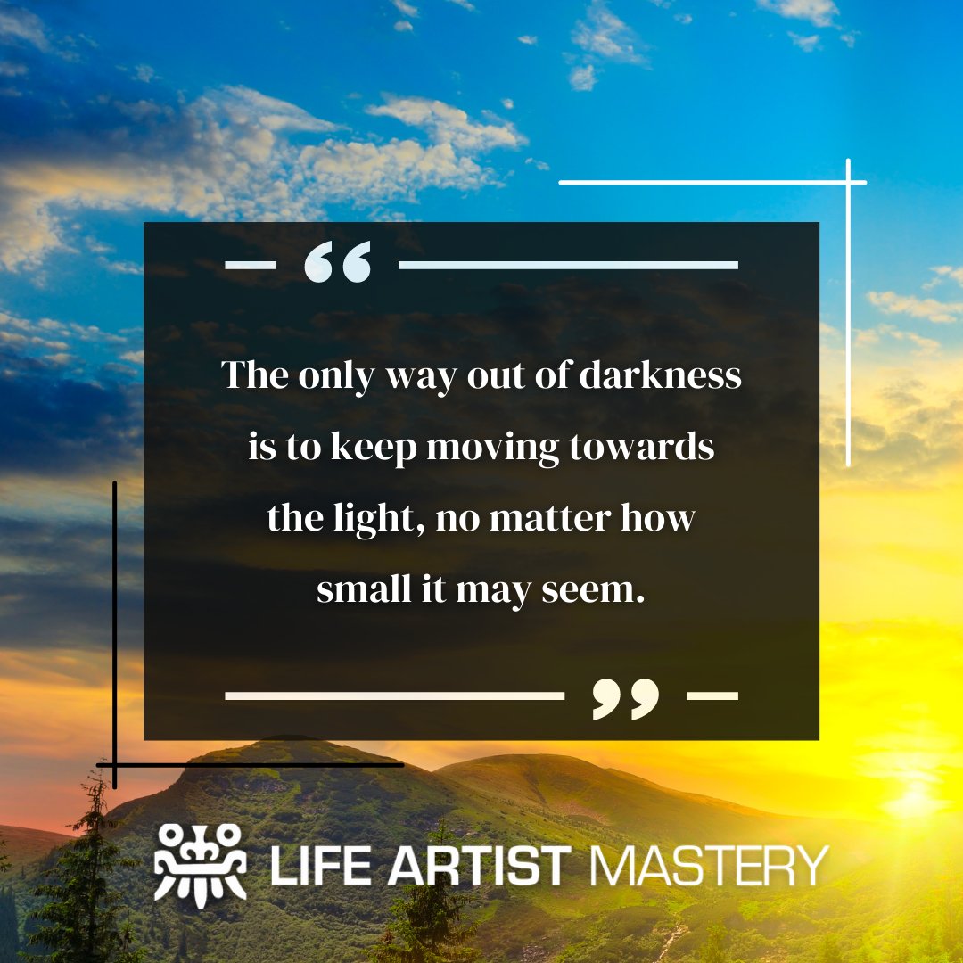 The only way out of darkness is to keep moving towards the light, no matter how small it may seem.

#fearoffailure #anxietyreliever #anxietyhealing #anxietysurvivor #anxietyreducer #anxietyrelieftips
#midlifecrisis #midlifejourney #midlifeawakening #midlifewisdom #midlifemotiva