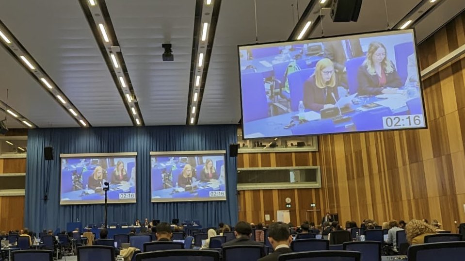 Ctr4AirSpaceLaw's tweet photo. #LLMStudent @lecitadin of @csa_asc was a delegate at @UNOOSA Legal Subcommittee 2024. She met up with Executive Director @hanlonesq, who presented on behalf of her permanent observer organization @ForAllMoonkind.  #SpaceLawyers #SpaceLawStartsHere https://t.co/e8SX5d2sw4