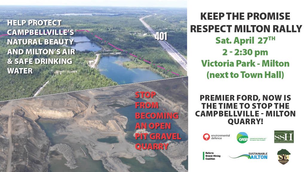 marcolongo_mike's tweet photo. In 2020 @fordnation publicly stated he would cancel the Campbellville-Milton Quarry. Four years later, all candidates in this by-election have stated their opposition to #quarry. Will @Fordnation keep his promise to Milton or sink his candidate @zeeinmilton?
#notpartisan
#onpoli https://t.co/bKzhj9gMAc