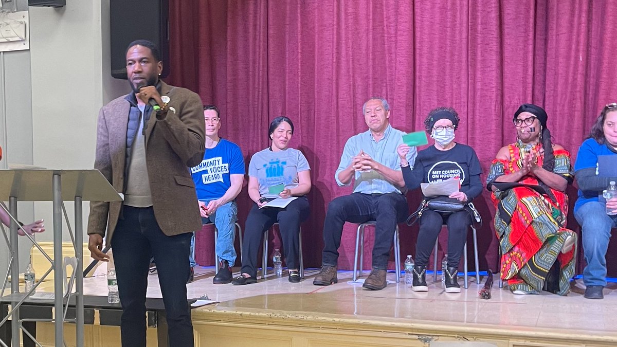 A reminder, with a reported housing deal imminent in the NYS budget: The answers to the housing & homelessness crisis don't come in private fundraisers and aren't fueled by big checks; they come from tenants and aspiring homeowners—as we heard at the NYC Tenants Unite town hall.
