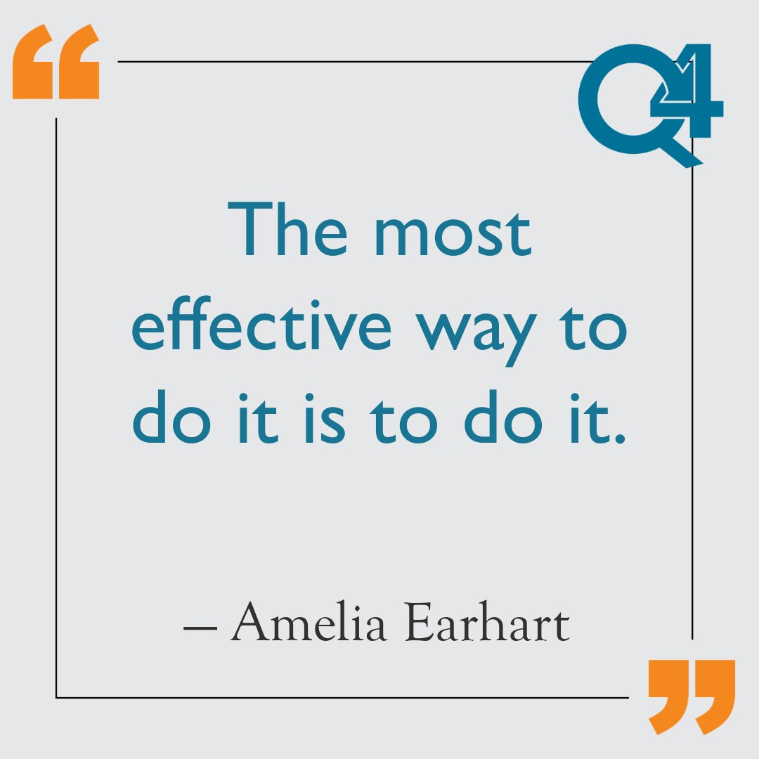"The most effective way to do it is to do it." - #AmeliaEarhart How's that for a bit of #MondayMotivation? #LeadershipLessons #QOTD