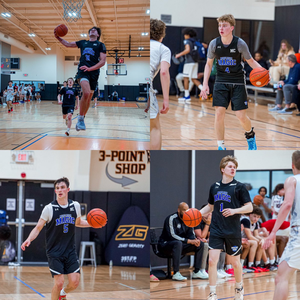 Magic 17u HGSL Lambros roster. The boys are at the Pittsburgh JamFest for one of the best events of the grassroots season! 😤 #MagicFamily 🔵⚪️⚫️
