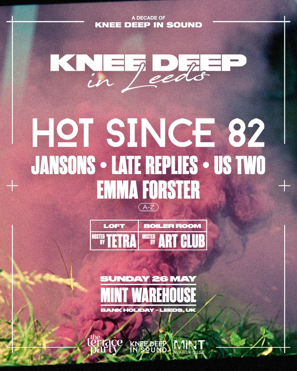 Hot Since 82 (@hotsince82) on Twitter photo Celebrating 10 years of Knee Deep In Sound… playing on home turf! Join me in Leeds for a day and night extravaganza with the crew!
<a href="/MintWarehouse/">Mint Warehouse</a>, Sunday 26 May - Let’s go! 😎💫
🎟️ mintleeds.com Celebrating 10 years of Knee Deep In Sound… playing on home turf! Join me in Leeds for a day and night extravaganza with the crew!
<a href="/MintWarehouse/">Mint Warehouse</a>, Sunday 26 May - Let’s go! 😎💫
🎟️ mintleeds.com