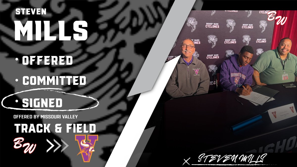 WARD_Athletics's tweet photo. Congrats to @StevnMills26 for signing to track at Missouri Valley College. https://t.co/zOov15grsK