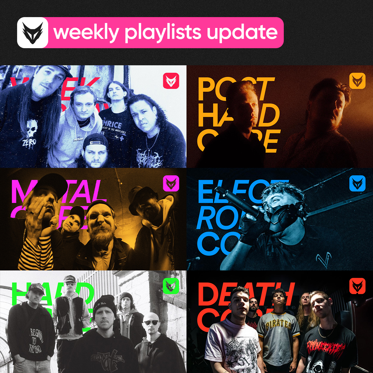 // Friday playlists update! linktr.ee/wearefoxcore weekly: @splitchainband phc: #AmberPalace mc: #ShangriŁa ec: #chaossequence hc: #NothinButEnemies dc: @tracheotomymp3