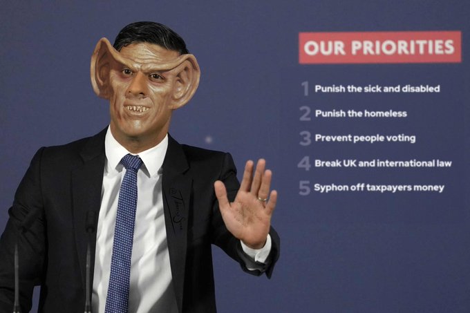 Today Rishi Sunak announced his new five-point plan (after the last ones have failed).  See him for what<a href="/tag/torypartyconference"class="tags"><span>#torypartyconference</span></a>