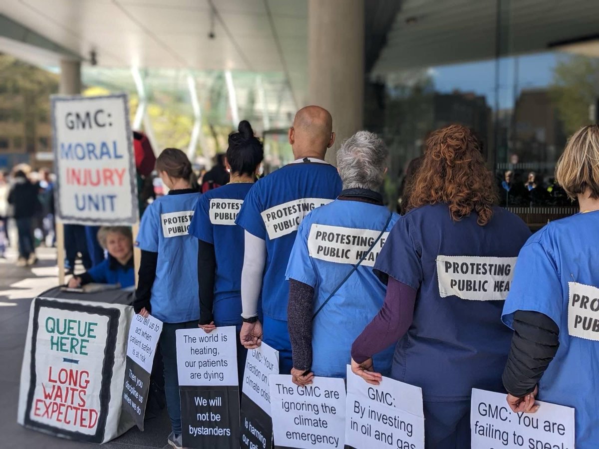 'Given the evidence on climate change and its health impacts, we strongly believe peaceful protest should not be viewed as condemnable professional misconduct – but as commendable public health advocacy.' Our statement on the MPTS case of Dr Sarah Benn dauk.org/news/2024/04/1…