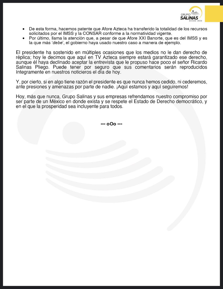 Esta es nuestra posición frente a las mentiras e infundios que se dijeron hoy desde la mañanera.

¡Aquí estamos y aquí seguiremos!

@SEGOB_mx @GobiernoMX @STPS_mx