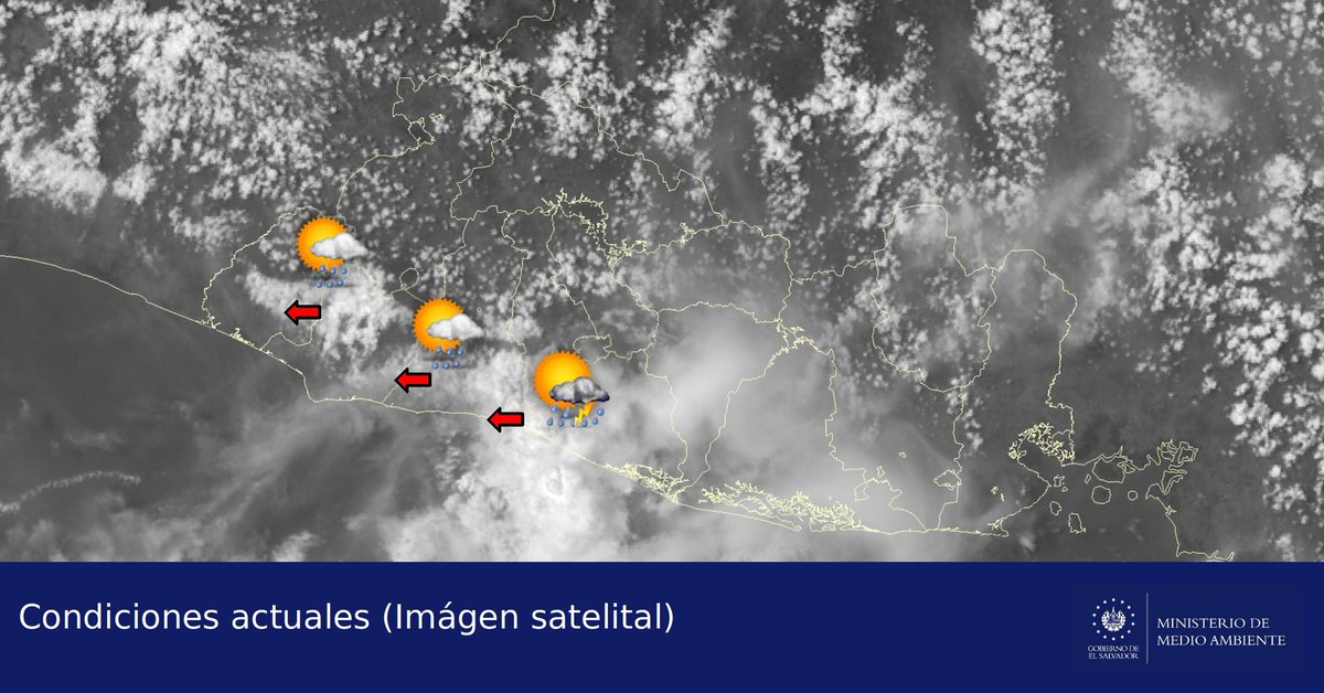 #ClimaSv|📌Reportan lluvias y tormentas sobre el Puerto de La Libertad, San Luis Talpa, Comasagua, Tamanique, cordillera Apaneca-Ilamatepec y sus alrededores, moviéndose hacia el oeste.