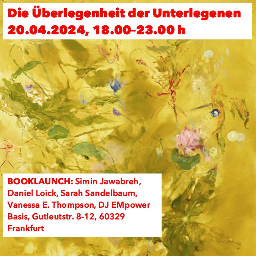 Buchpremiere in Frankfurt morgen: Daniel Loick, Die Überlegenheit der Unterlegenen. Eine Theorie der Gegengemeinschaften!