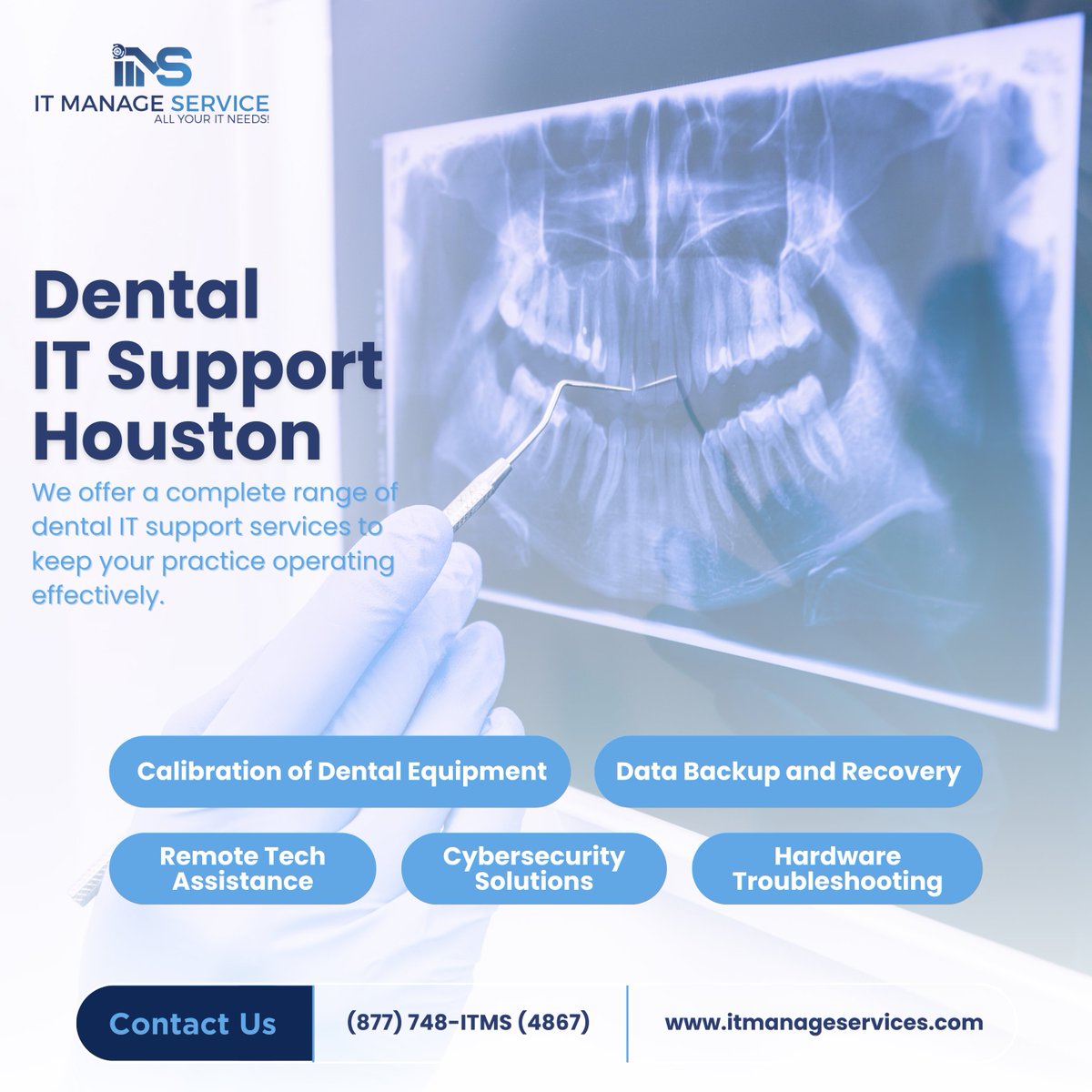 Elevate Your Dental Practice with IT Manage Services in Houston!

🌐 itmanageservices.com

#ITManageServices #DentalITSupport #DigitalDentistry #CybersecuritySolutions #RemoteTech #HardwareTroubleshooting #DentalPracticeSolutions #DataBackup #Houston #ITSupport #Dentist