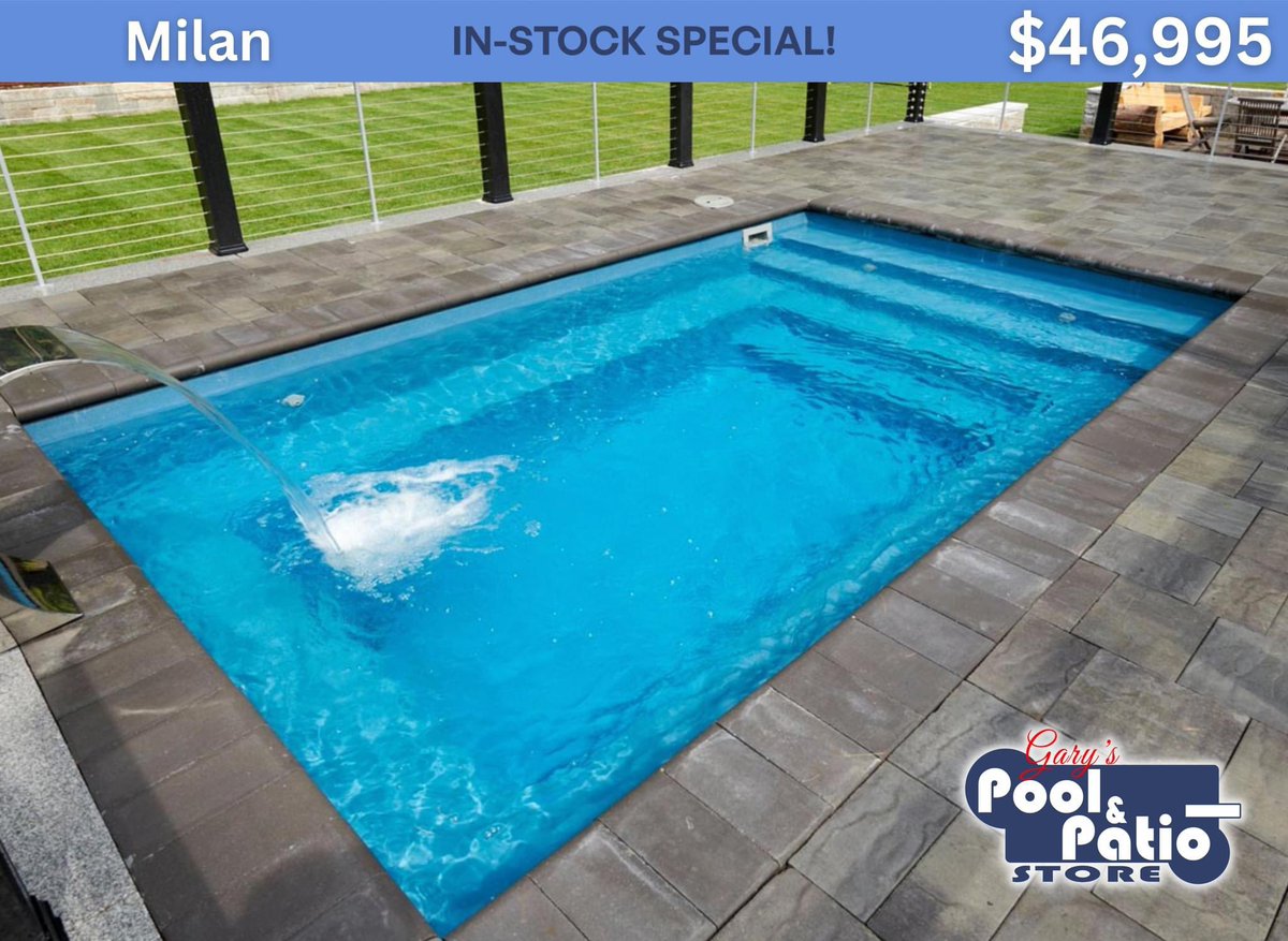💙💦IN-STOCK SPECIAL‼️
🔹We currently have one IN-Stock Milan pool by Latham Pools featured at $46,995 & available for quick installation‼️

210.494.5002

👇Check out more info...
garyspoolandpatio.com/special-deals/

#BackyardParadise #GarysPoolAndPatio #LathamPools #GrandDealer #SanAntonio