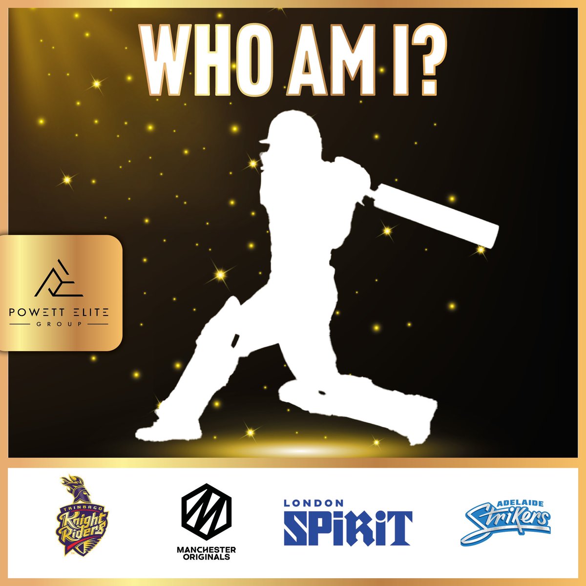 Can you guess who it is? 🤔 

Comment below 👇 who you think it is…
.
.
.
.
.
.
.
.
.
.
#cricket #cricketlover #cricketfans #cricketfever #cricketlife #cricketquestion #cpl #ipl #100 #bbl #franchisecricket #cricketworld #cricketbat #cricketer #teampowett #sports