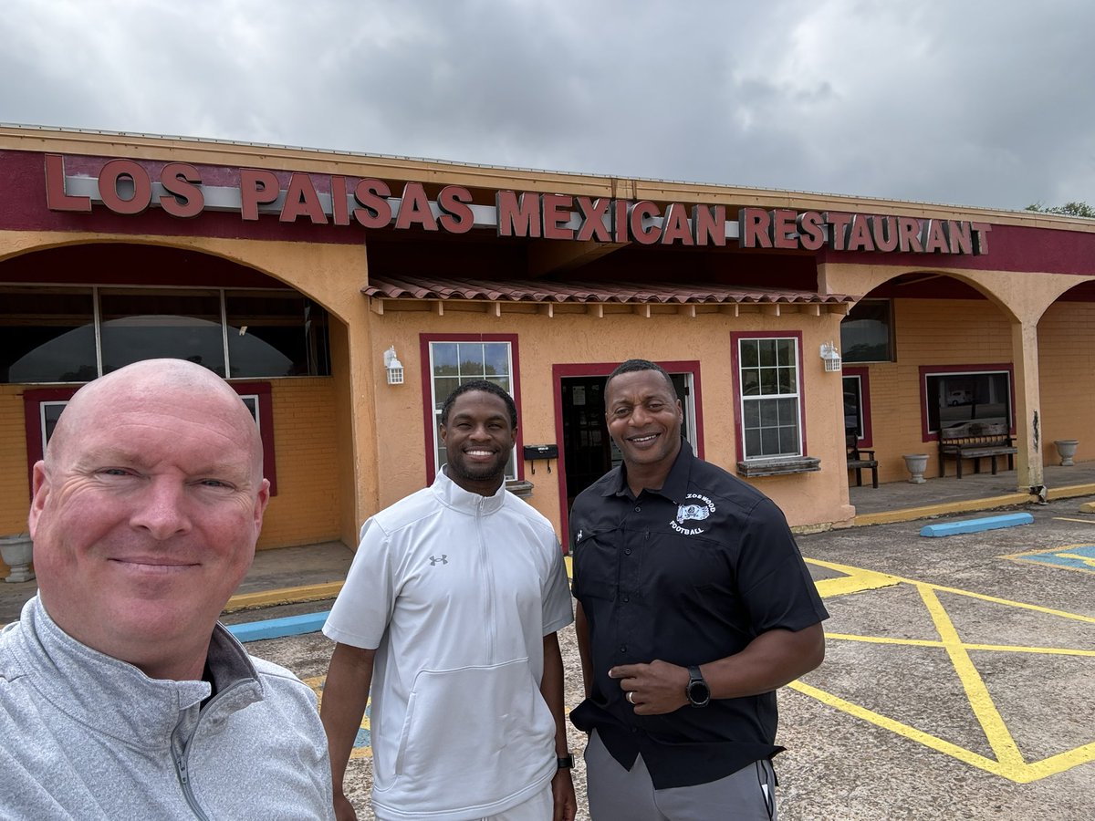 We were finally able to coordinate our schedules and get together for some food and fellowship! Coach Sincere, BPORT Coordinator ⚓️, and Coach Luster, BWOOD Coordinator 🏴‍☠️. Mr. Massey joined us as well. Great times ahead for Brazosport ISD Athletics!