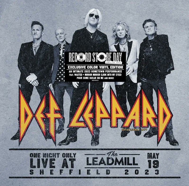 On May 19, 2023, Def Leppard performed an intimate hometown show One Night Only Live at The Leadmill in Sheffield. That performance is now available on vinyl exclusively for #RecordStoreDay. Find a store near you at RecordStoreDay.com