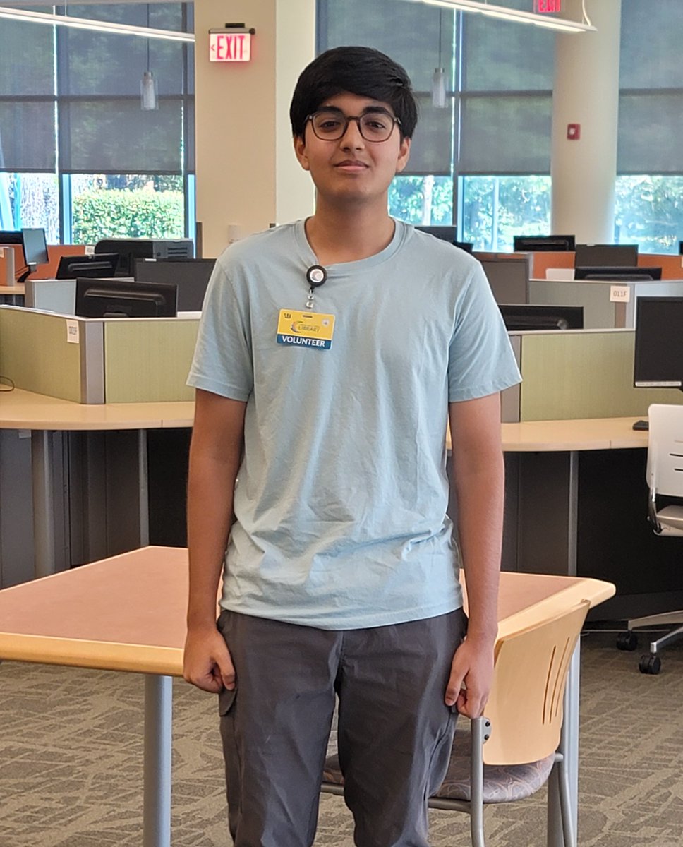 VOLUNTEER SPOTLIGHT: Kaushik Tatta is a youth volunteer for @vbplibrary. Kaushik volunteer assignments include the Teen Advisory Group (TAG), Summer Reading Challenge and Teen Programming Volunteer. Thank you, Kaushik, for all that you do! volunteer.virginiabeach.gov.