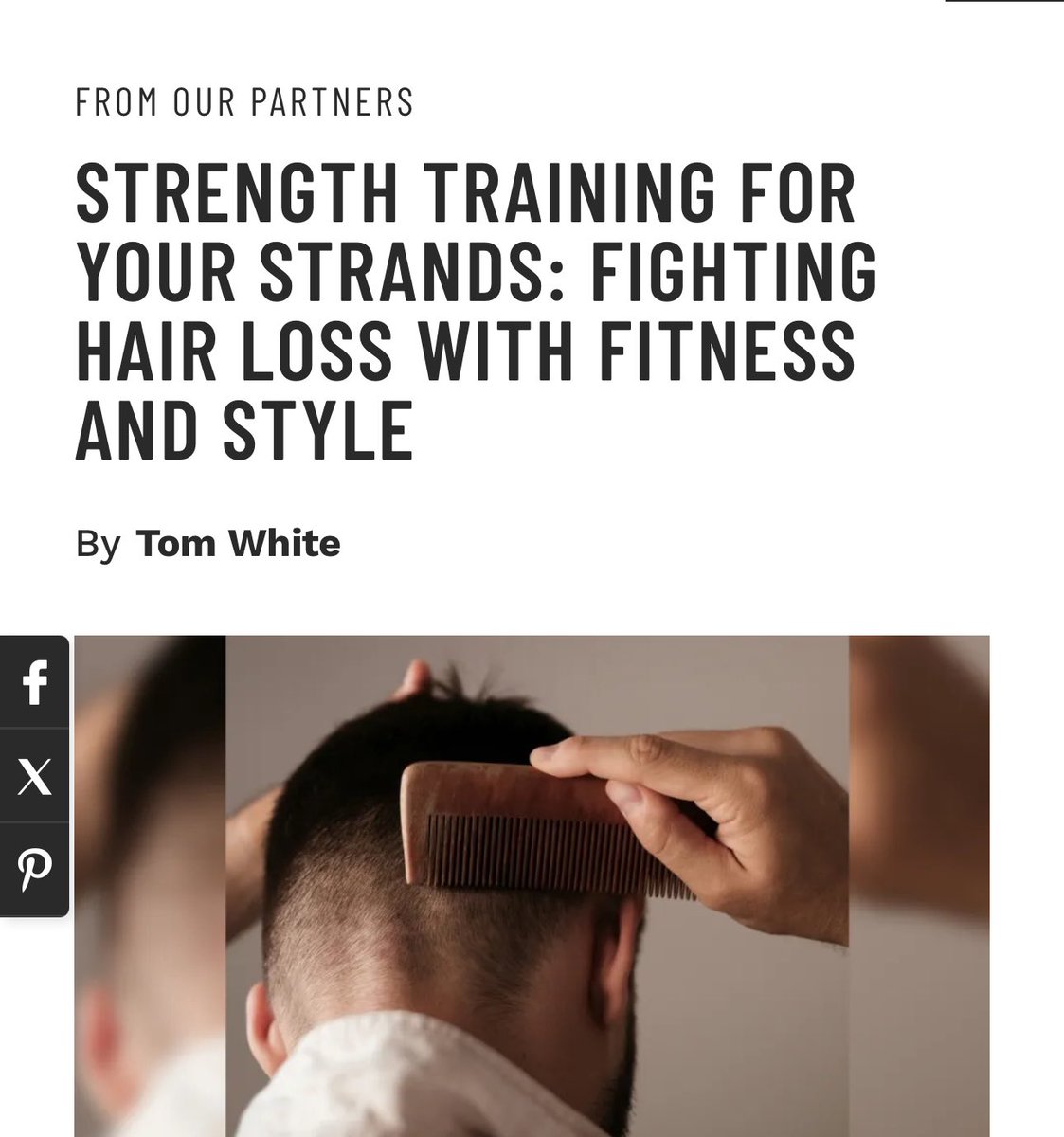 FROM OUR PARTNERS STRENGTH TRAINING FOR YOUR STRANDS: FIGHTING HAIR LOSS WITH FITNESS AND STYLE By Tom White Read Article: muscleandfitness.com/features/from-… @muscleandfitness @muscleandfitnesshers @erdemclinic #hairloss #erdemclinic