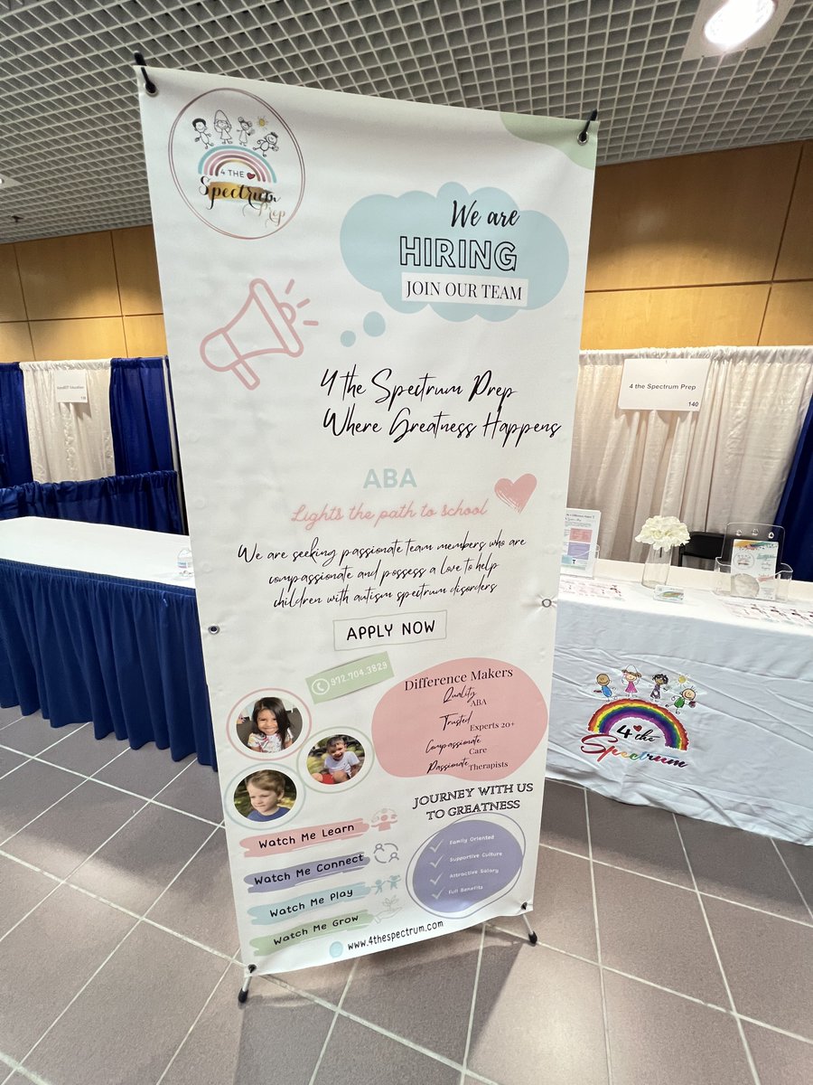 4theSpectrum's tweet photo. I had the pleasure of participating in the @collincollege career fair.  It was reminiscent of my college days, having a chance to meet students, explore their career goals and disseminate information regarding ABA and our organization.

#careerfair 
#rbt 
#bcba https://t.co/awY4iphK49