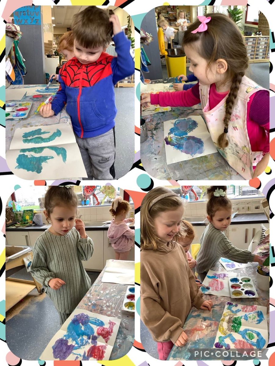 BowhouseBairns's tweet image. So much excitement and curiosity as our children explored symmetry    with paint. ‘Is this paper magic,look’ (S) ‘I created a crab’ (I) ‘look,look both sides look the same’ (A) 💕 #makemathsfun  #processart  #play