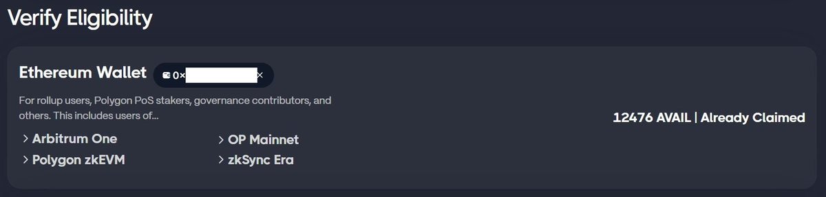 0xjoym's tweet photo. Avail claim page is out!🔥🔥 @AvailProject 

I was able to claim a total of 52k $AVAIL with a few wallets and my L2 activity.

For the price may we expect a 0.5$? What is your guess?

Here is my best one : https://t.co/7k0m66aSfH