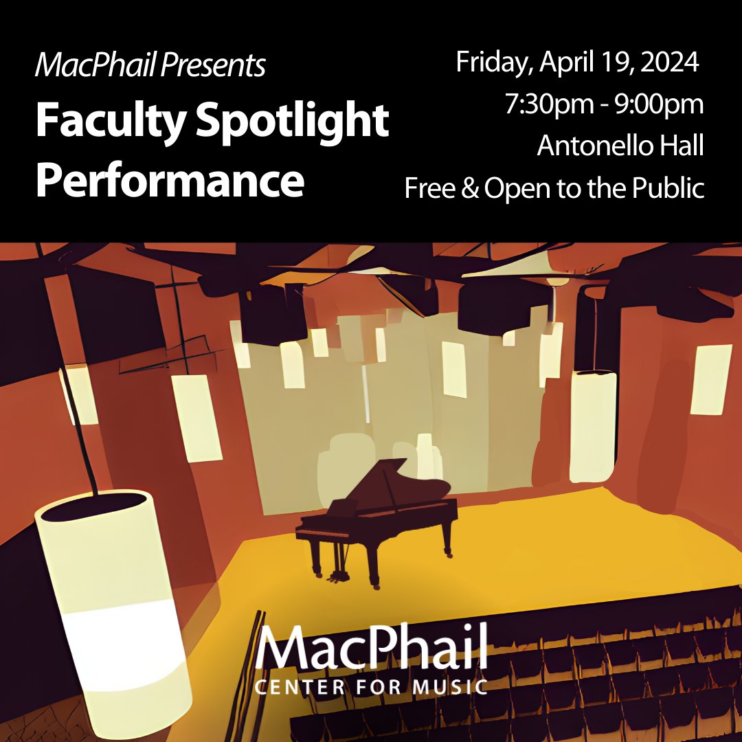 🎶 Tonight is the night! Don't miss out on our Faculty Spotlight Performance showcasing the amazing talent of MacPhail teaching artists and special guests. Freeand open to the public. See you there! 🎶 
bit.ly/3W1Jy67