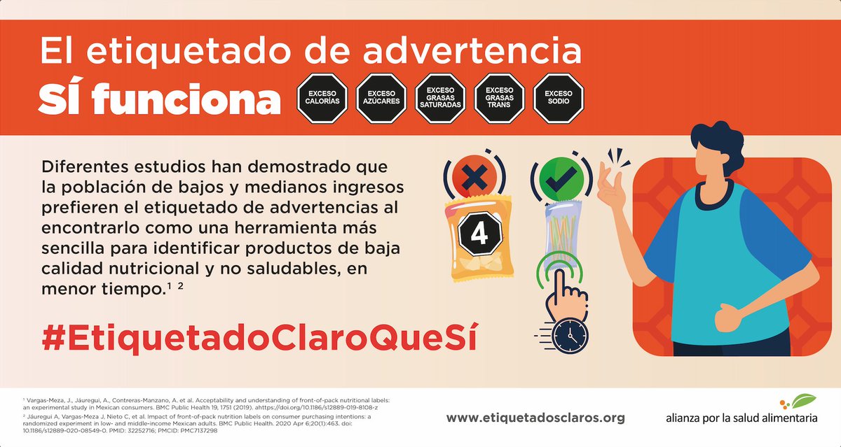 🛑📄 El proyecto afirma que el #EtiquetadoClaro es un medio eficaz para proteger el derecho a la salud y la alimentación, ya que le otorga a las personas consumidoras información clara sobre el azúcar, sodio, grasas y calorías en los productos ultraprocesados 🔍.