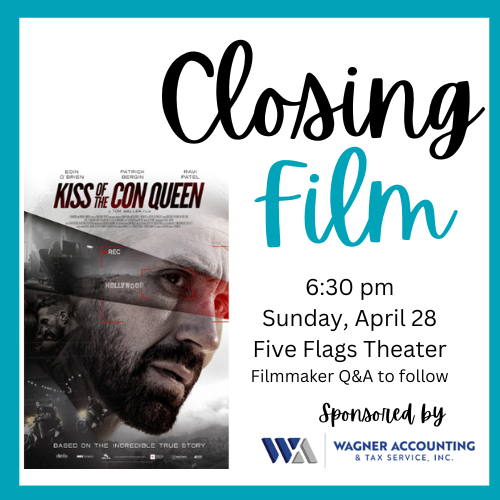 JDIFF 2024's Closing Film is Kiss of the Con Queen! After the free screening, stick around for a Q&A with Actor Eoin O’Brien and Director Tom Waller. This is an Iowa Premiere sponsored by Wagner Accounting. ▶️ Watch the trailer: vimeo.com/884583969/e2d0… Rating: M Runtime: 117 min