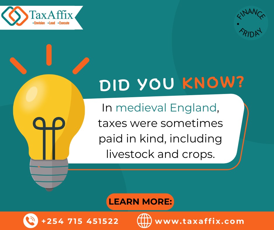 Imagine trying to calculate your tax bill in chickens! That was the picture in medieval England, where taxes were paid in kind, with livestock and crops. 🌾

Learn more on our website: taxaffix.com

#TaxTrivia #FinanceFriday #TaxTwitter #Finance #Accounting