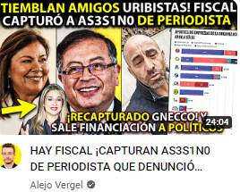 Armando46260894's tweet photo. TENENOS FISCAL...
Cayó el sicario del periodista, Jaime Vásquez, ojalá lo obliguen a cantar, quienes son los autores intelectuales, para que respondan con cárcel por sus actos criminales. https://t.co/2giTxXj4qc