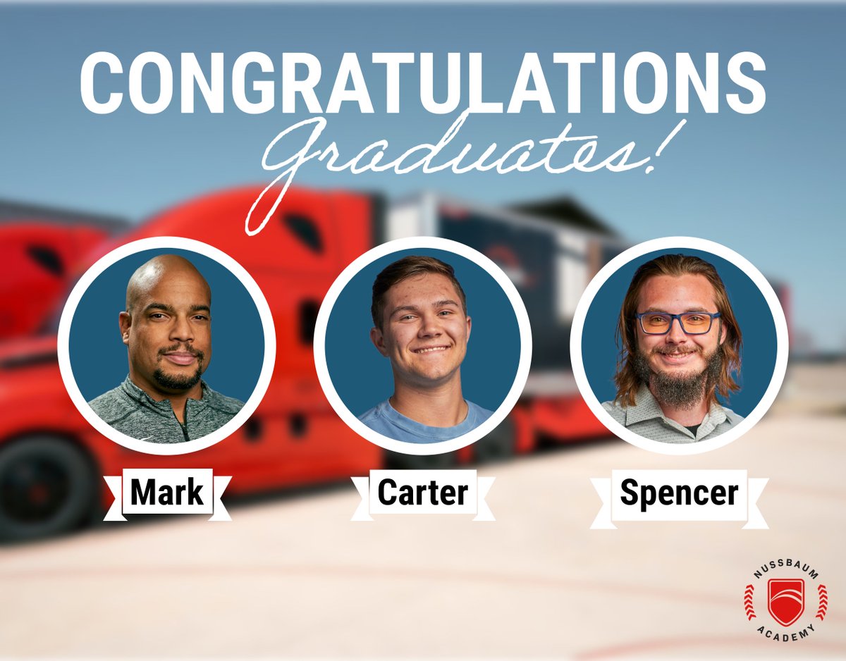 Let's hear it for Mark, Carter, and Spencer - they've officially graduated from our training program! 🥳🥳

#TrainingProgram #TruckDrivers #PurposeDriven