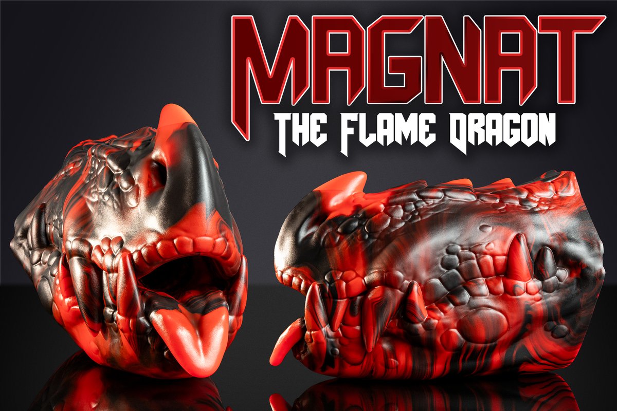 🔥 Meet Magnat - The majestic Flame Dragon 🔥 Magnat is an absolute novelty, as he is characterized by a very realistic and almost dominating appearance, with striking teeth and a distinctive scale pattern. Meet your new Playmate Now at: naughty-fox.com/products/magnat