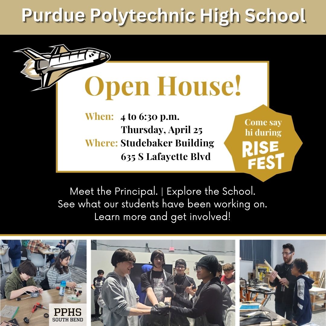 🎓✨Ever want to check out PPHS? Stop by our Open House on April 25 from 4-6:30 p.m.! 

Explore our space, meet our principal, and learn about the things students have worked on this year.

While you're here, be sure to check out  RISE Fest! Learn more at risefest.raisingtheregion.org.