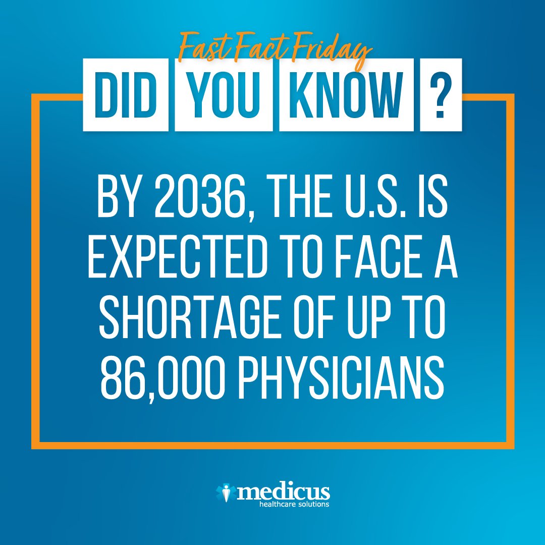 The demand for #physicians continues to rise. According to the Association of American Medical Colleges (AAMC), the United States is expected to face a shortage of up to 86,000 physicians by 2036. For more information, read here: bit.ly/3vOn8uw #Healthcare