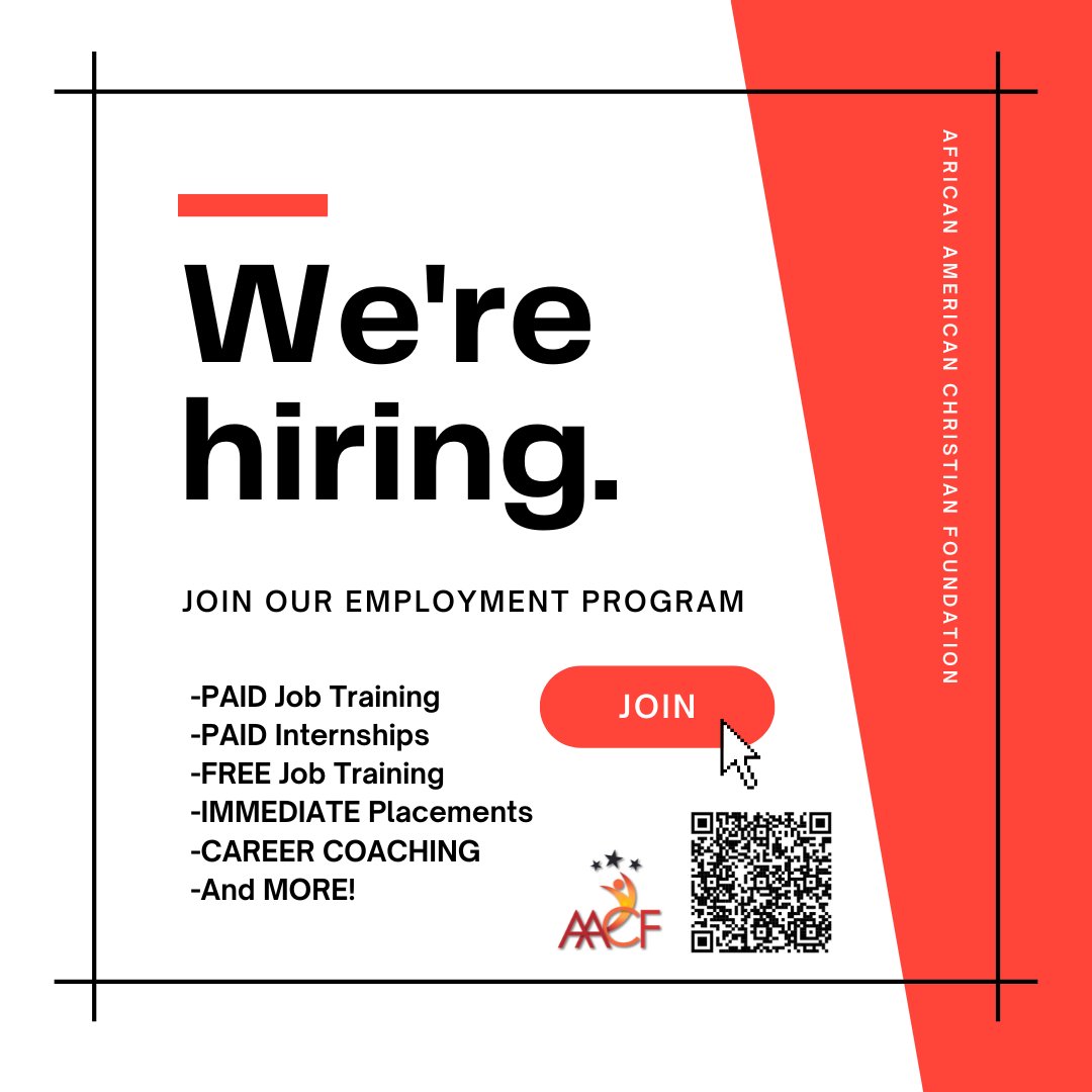 Seeking Employment?

WE ARE HIRING!

Let us help us help you achieve your goals. Our success = your SUCCESS! 

Join our Employment Program!

Join: tinyurl.com/bdfv6esb

#Jobs #Employment #Hiring #JobTraining