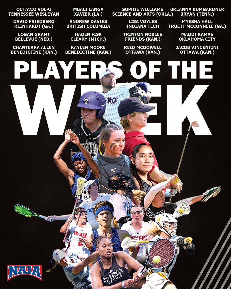 On 🔝 Congratulations to the 16 student-athletes who were awarded Player of the Week!