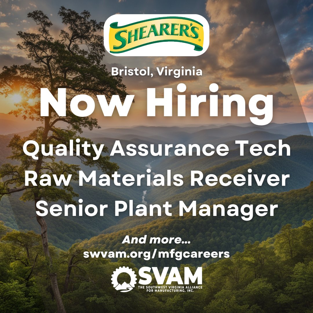 🥔 Shearer's in Bristol, VA is hiring! Explore job opportunities now: ow.ly/yuBU50QwLy0 #BristolVA #JobOpportunity

(Note: This post was created by SVAM and isn't an official post from Shearer's.)