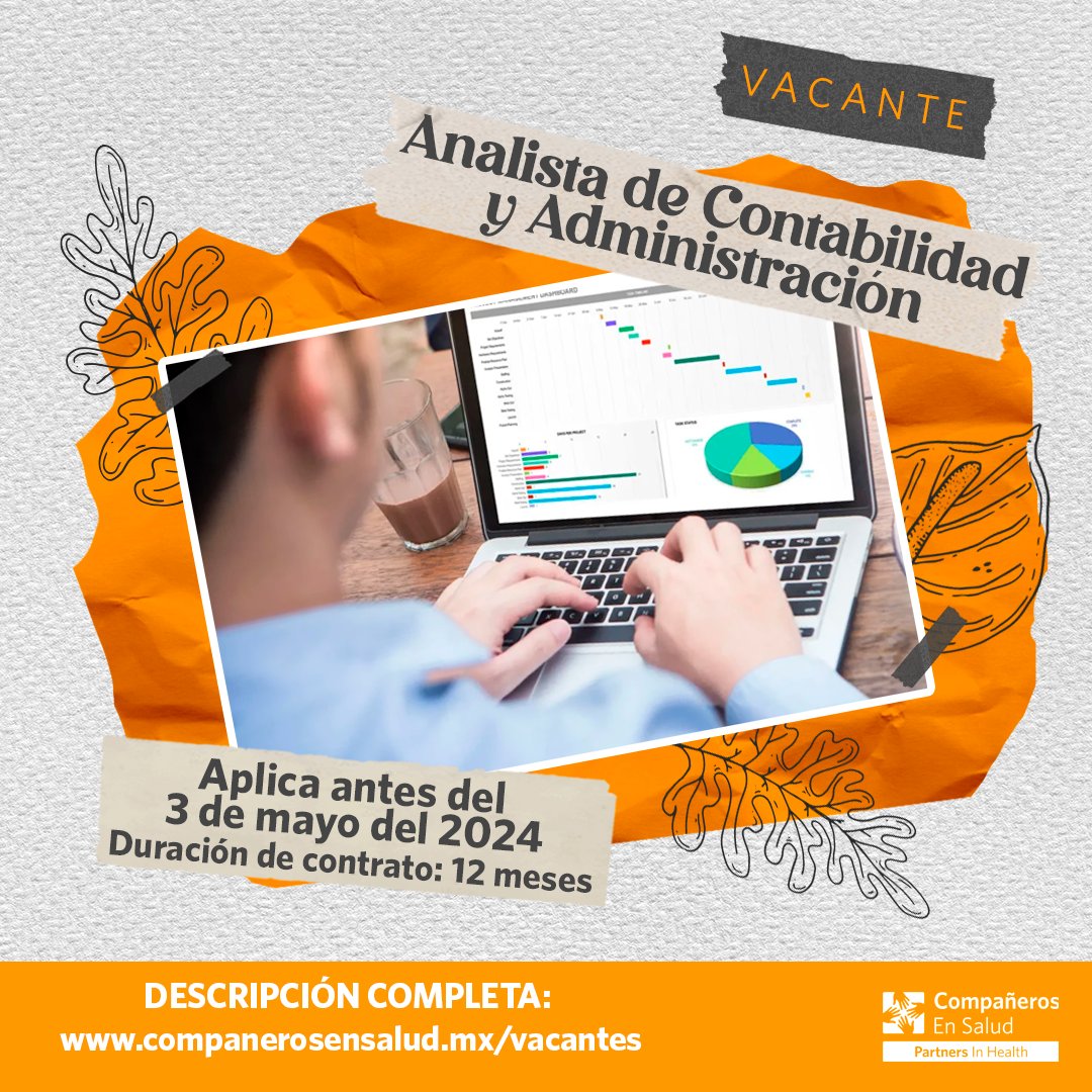 #Vacante | ¡Tu gran oportunidad está cerca! ¡Únete al equipo de Compañeros En Salud como Analista de Contabilidad y Administración! Lee la descripción completa aquí: companerosensalud.mx/vacante-analis…