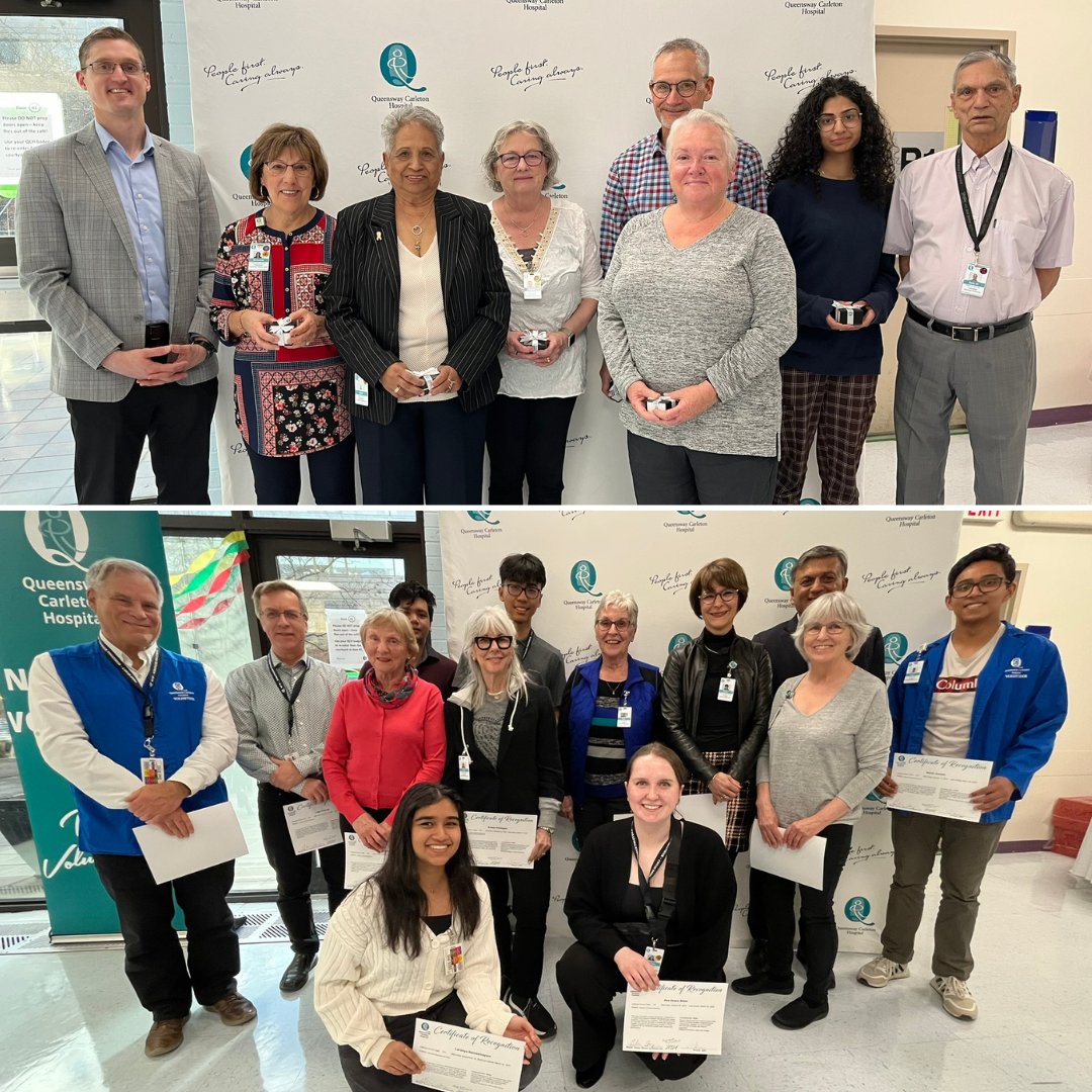 At this year’s QCH volunteer recognition event, Ellen Slevin was celebrated for 40 years of service! 🎉 Here are just a few of the many wonderful volunteers that were celebrated this Volunteer Week. FUN FACT: Last fiscal year, 282 volunteers contributed 32,332 hours of service.