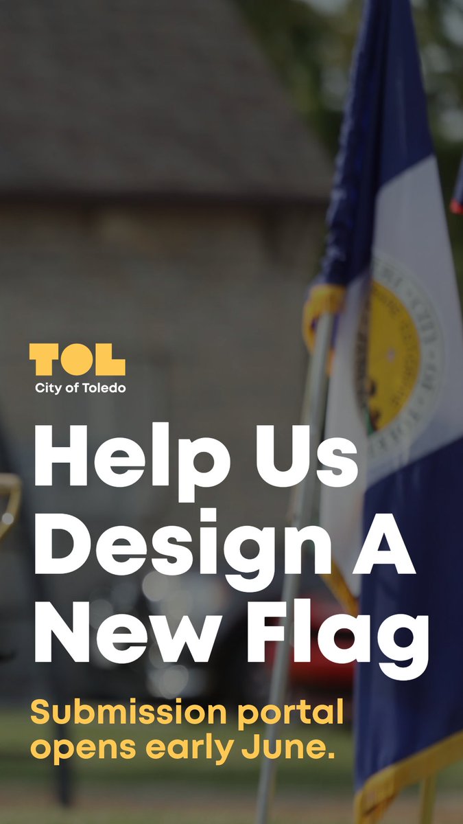 Help us design a new flag! In partnership with the Arts Commission, we are calling for entries for proposed redesigns of the Toledo flag. For more information and updates on the Toledo flag redesign project, please visit ow.ly/iyBq50Rkacs