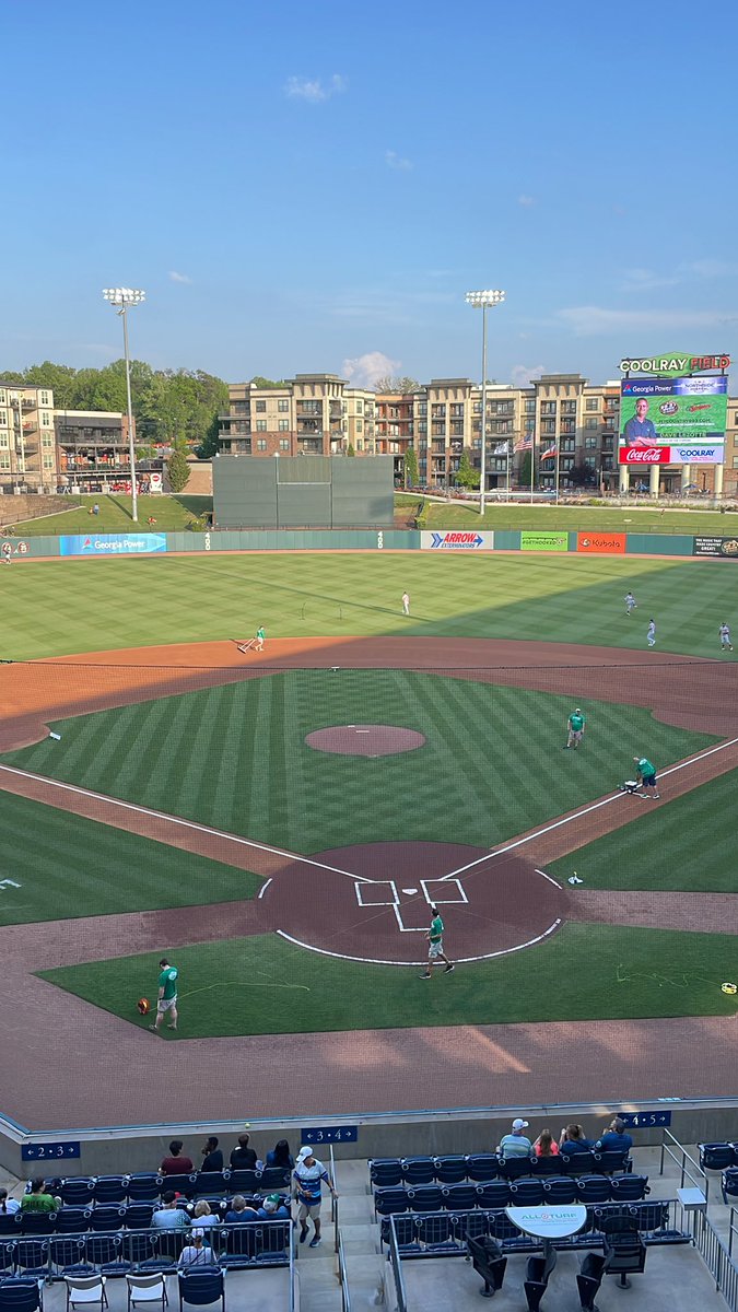 Back on the 🎙️ tonight as the @GoStripers battle Memphis for some Friday night baseball. Stripers looking to return to form at home after having a five-game home win streak snapped last night. 📻: MyCountry99.3.com
