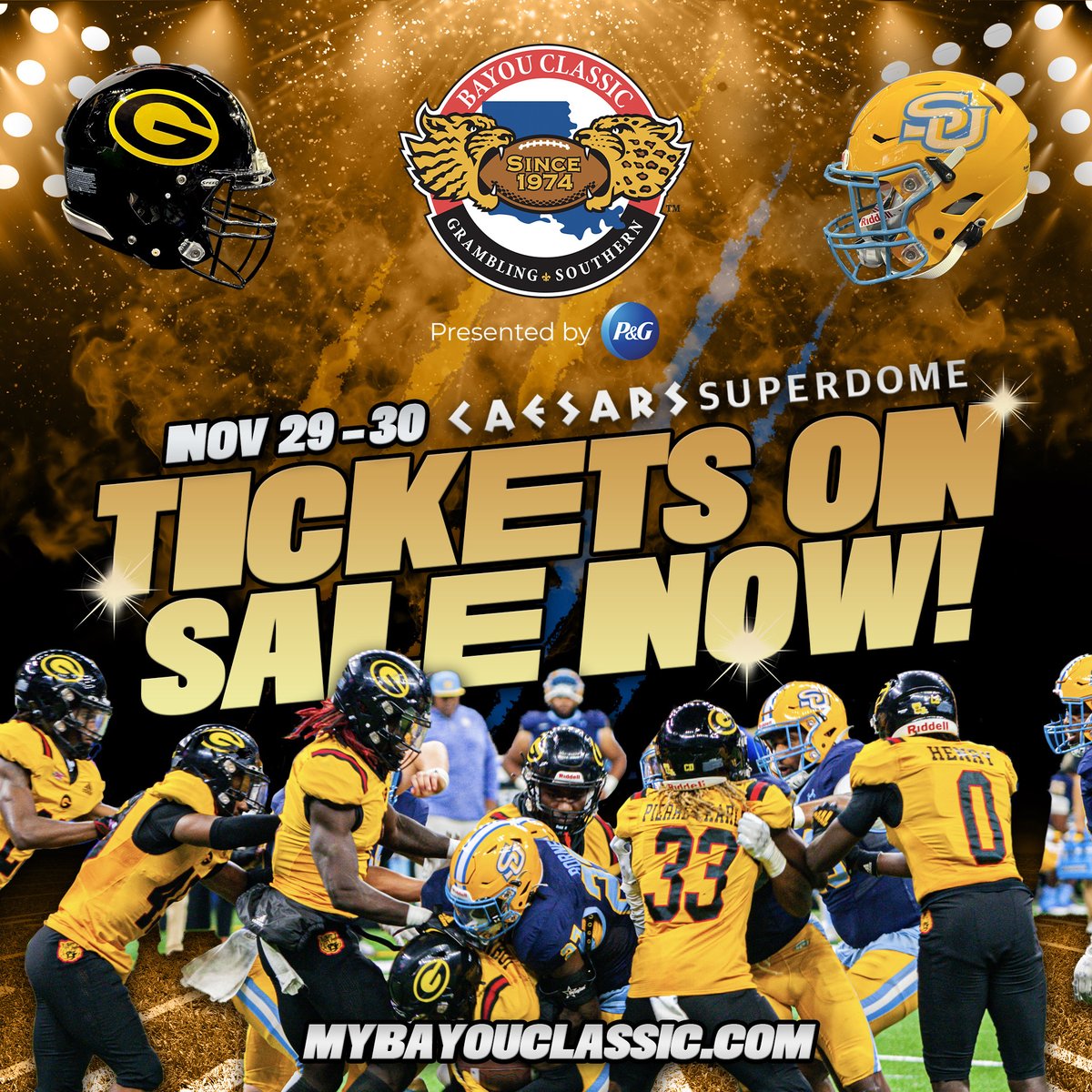 Bayou Classic weekend returns on November 29-30, including Battle of the Bands & Greek Show. Secure your tickets to the game at bit.ly/BayouClassic_2….