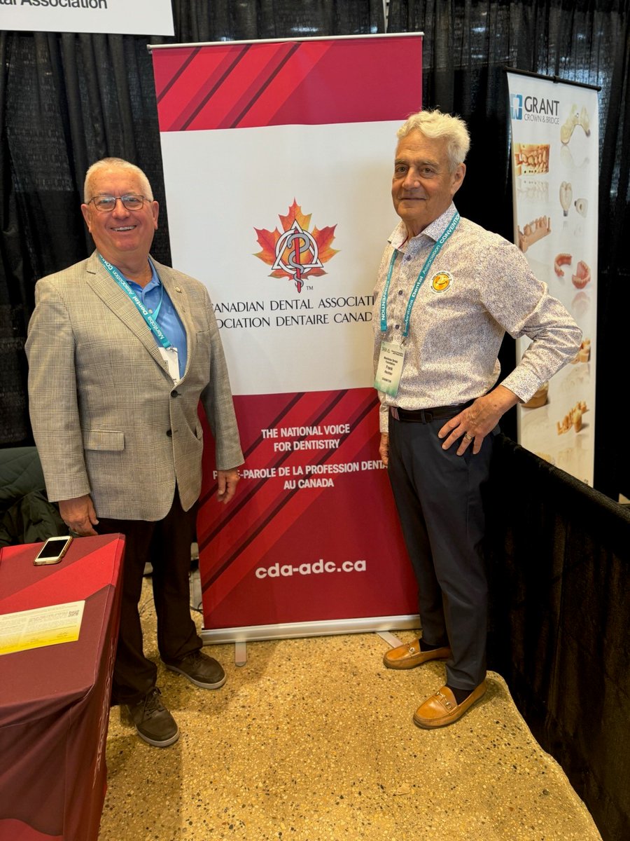 An esteemed visit at the @ManitobaDentist Manitoba Dental Convention in Winnipeg! Dr. Tom Breneman, former CDA president 2001-2002, alongside Dr. Frank Hechter, Executive Director of the @MBDentalFdn Manitoba Dental Foundation, stopped by our booth today. Come join the…