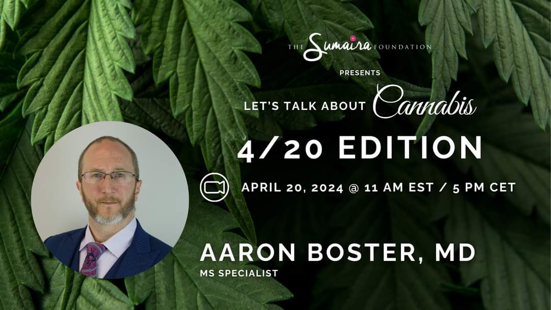 🌱Please join us tomorrow 4/20, as we learn from Dr. Aaron Boster the use of medical #cannabis to help those affected by #neurological conditions along with a Q&amp;A. #NMOSD #MS 

To register, please click the link: us02web.zoom.us/webinar/regist…