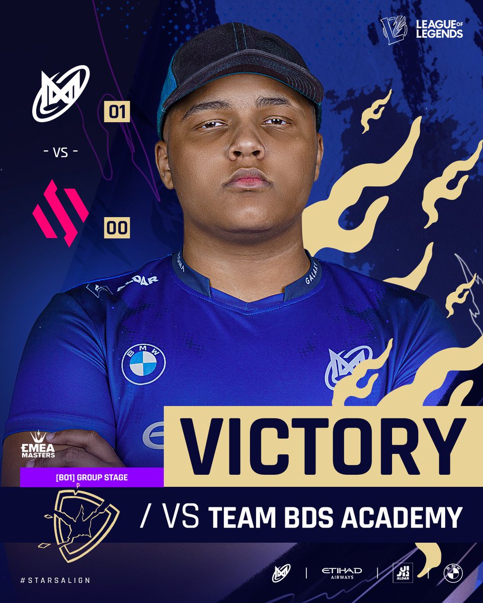 We're 2-1 at the Group Stage🔥 GG @TeamBDS Academy #StarsAlign #NGXlol #EMEAMasters