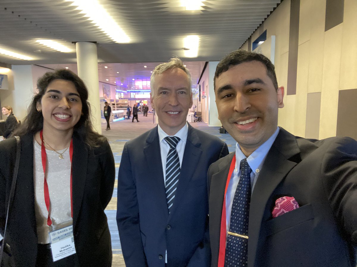 Great time at #SAGES2024 here in Cleveland. Presented a video on Mirizzi syndrome, while @HMubashirMD presented a cool case of malrotation during a gastric bypass! @CCFSurgery @matthew_kroh @SalimHosein @uypanni